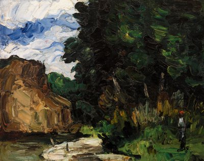 Rivierbocht, ca. 1865 door Paul Cézanne